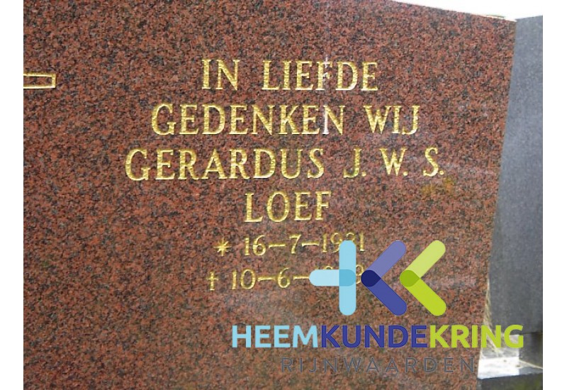 Grafstenen kerkhof Herwen Coll. HKR (73) G.J.W.S.Loef